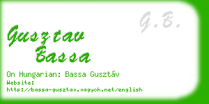 gusztav bassa business card
