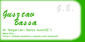 gusztav bassa business card